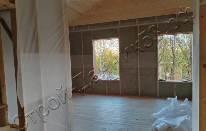 4 Каркасно-щитовой дом Д-37, 9х6м, 65 М², Мурманская область, посёлок Минькино. (4)